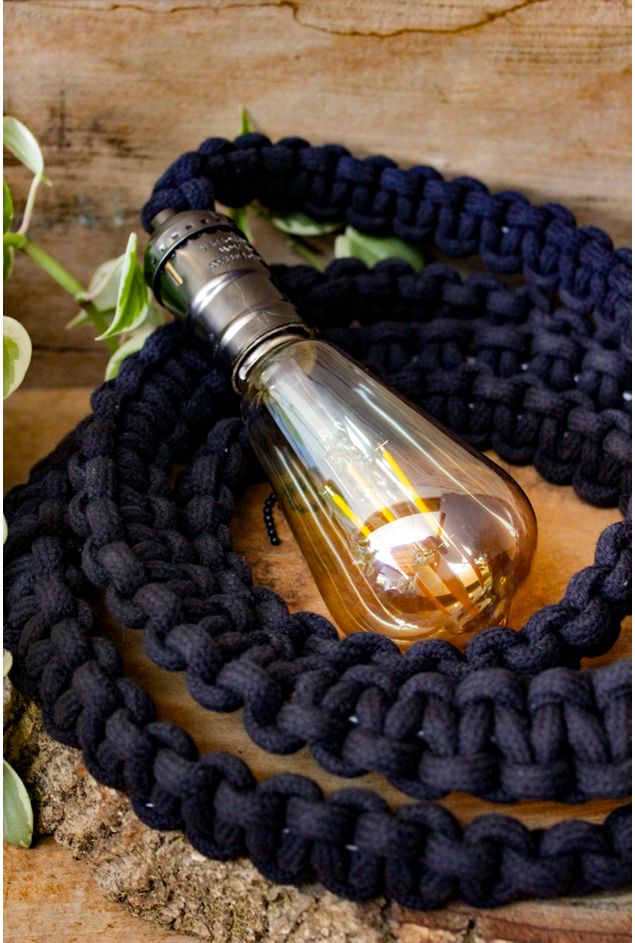 Luminaria Cordao de Luz Preto e Grafite -2- Luminaria Cordao de Luz Preto e Grafite -2-